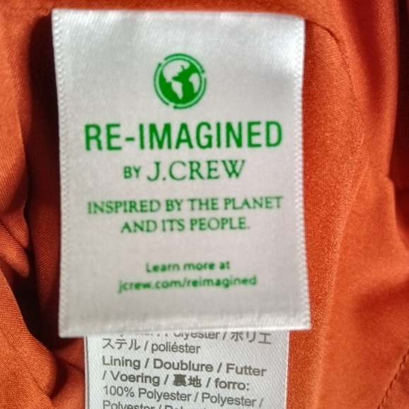 Re- Imagined by J.Crew Tank Sheath Dress Solid Rust Linen Blend SZ Petite 8P - Picture 10 of 11